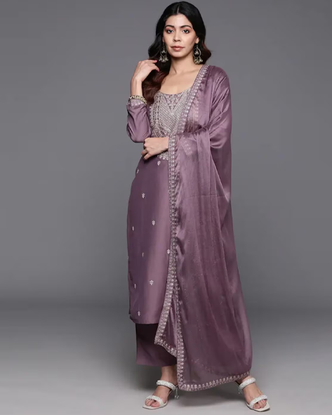 Women embroidery straight kurta set